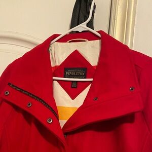 Pendleton Men's Bold Red Pea Coat